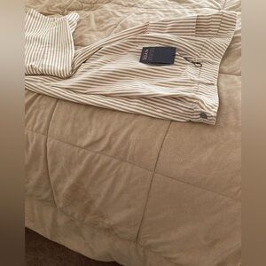 NYDJ Beige Striped cropped pants NWT